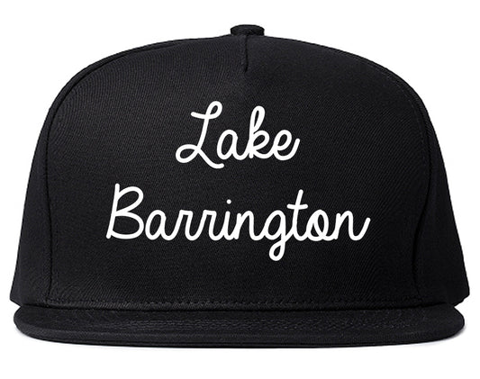 Lake Barrington Illinois IL Script Mens Snapback Hat Black