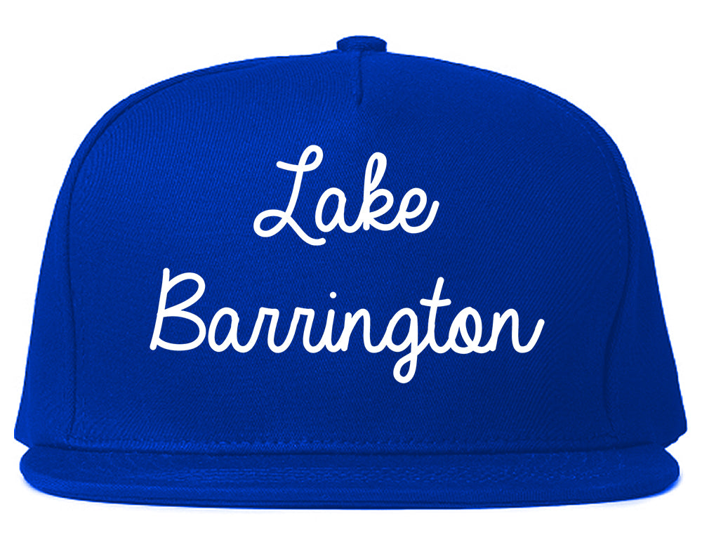 Lake Barrington Illinois IL Script Mens Snapback Hat Royal Blue