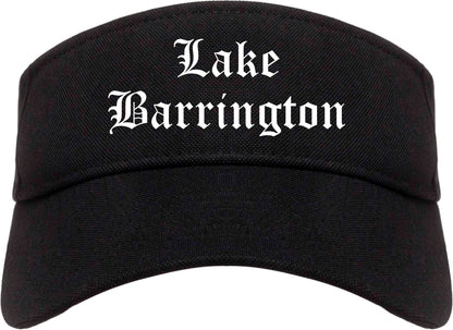 Lake Barrington Illinois IL Old English Mens Visor Cap Hat Black