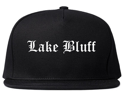 Lake Bluff Illinois IL Old English Mens Snapback Hat Black