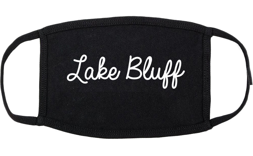 Lake Bluff Illinois IL Script Cotton Face Mask Black