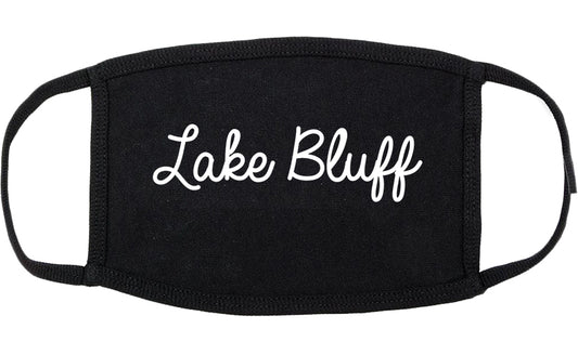 Lake Bluff Illinois IL Script Cotton Face Mask Black