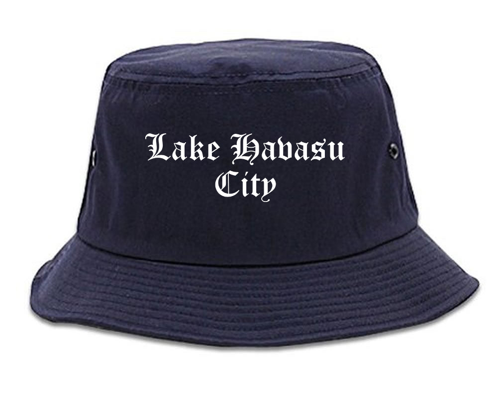 Lake Havasu City Arizona AZ Old English Mens Bucket Hat Navy Blue