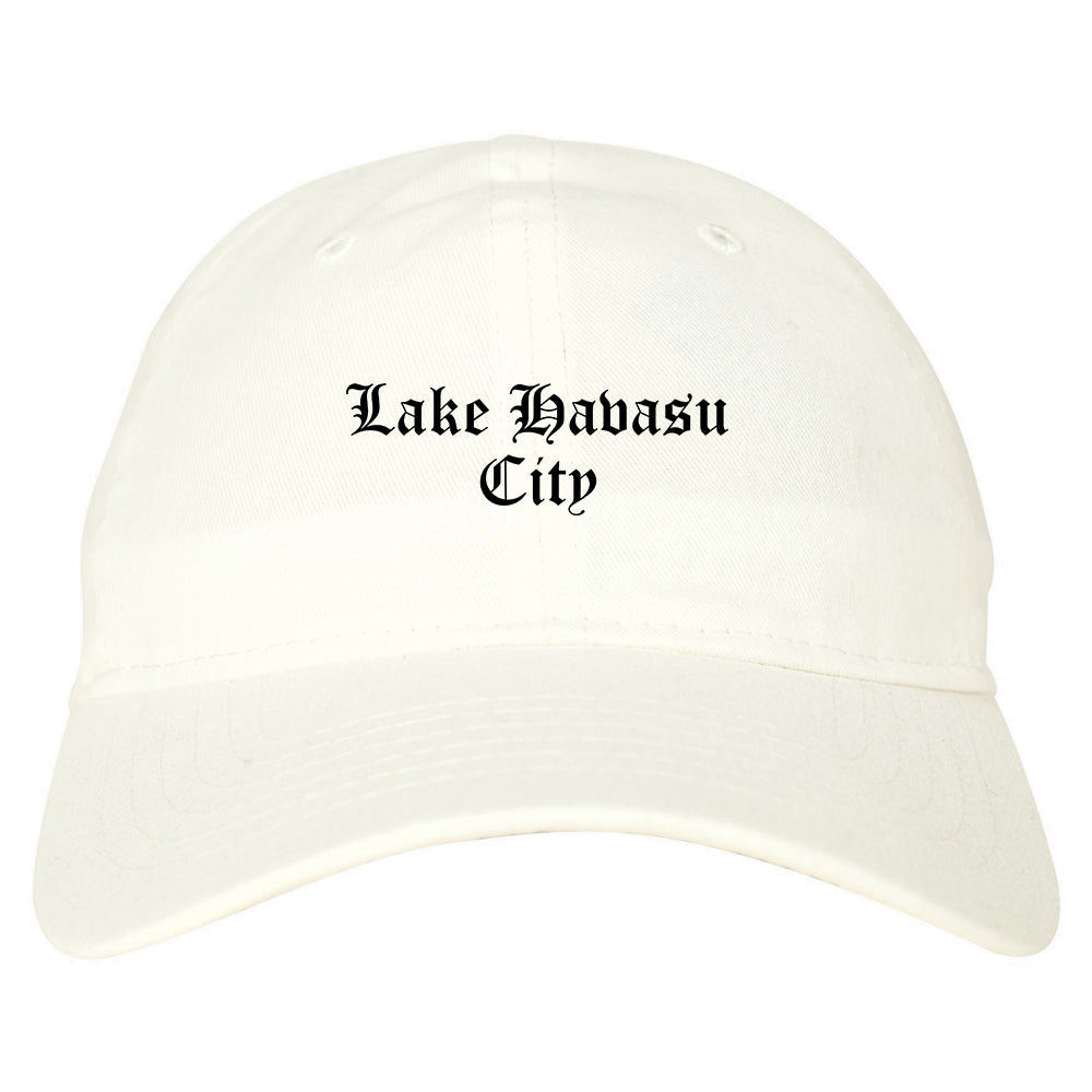 Lake Havasu City Arizona AZ Old English Mens Dad Hat Baseball Cap White