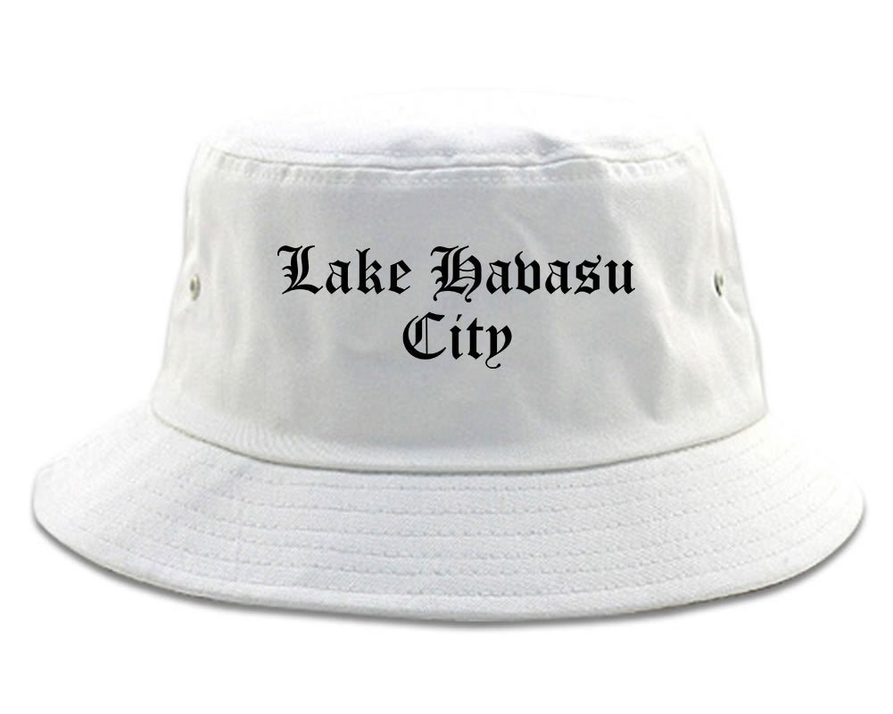 Lake Havasu City Arizona AZ Old English Mens Bucket Hat White