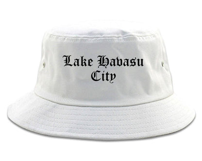 Lake Havasu City Arizona AZ Old English Mens Bucket Hat White