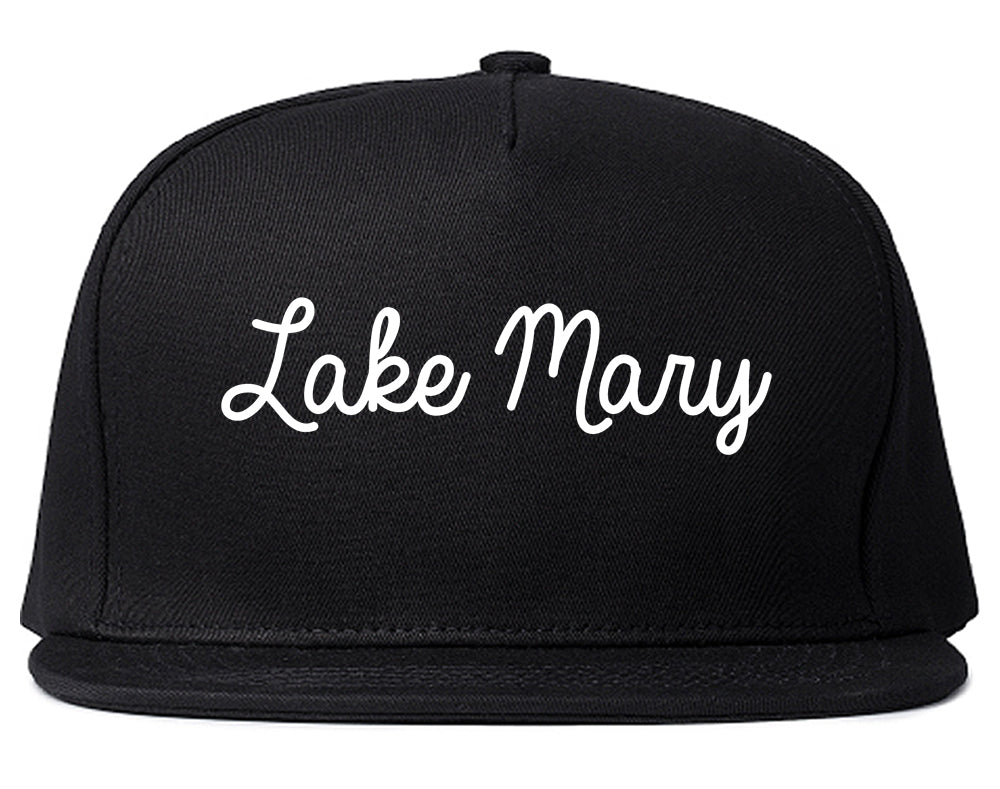 Lake Mary Florida FL Script Mens Snapback Hat Black