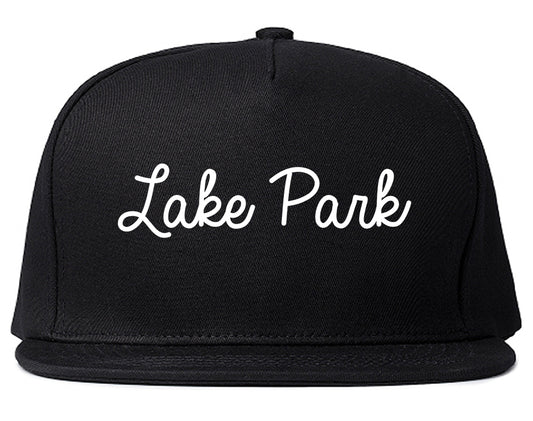 Lake Park Florida FL Script Mens Snapback Hat Black