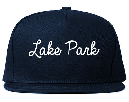 Lake Park Florida FL Script Mens Snapback Hat Navy Blue