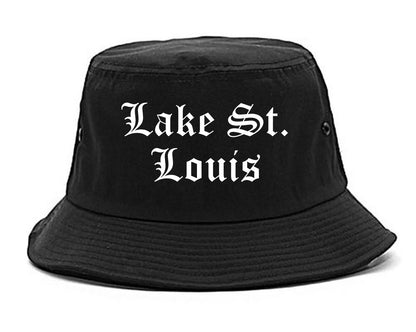 Lake St. Louis Missouri MO Old English Mens Bucket Hat Black