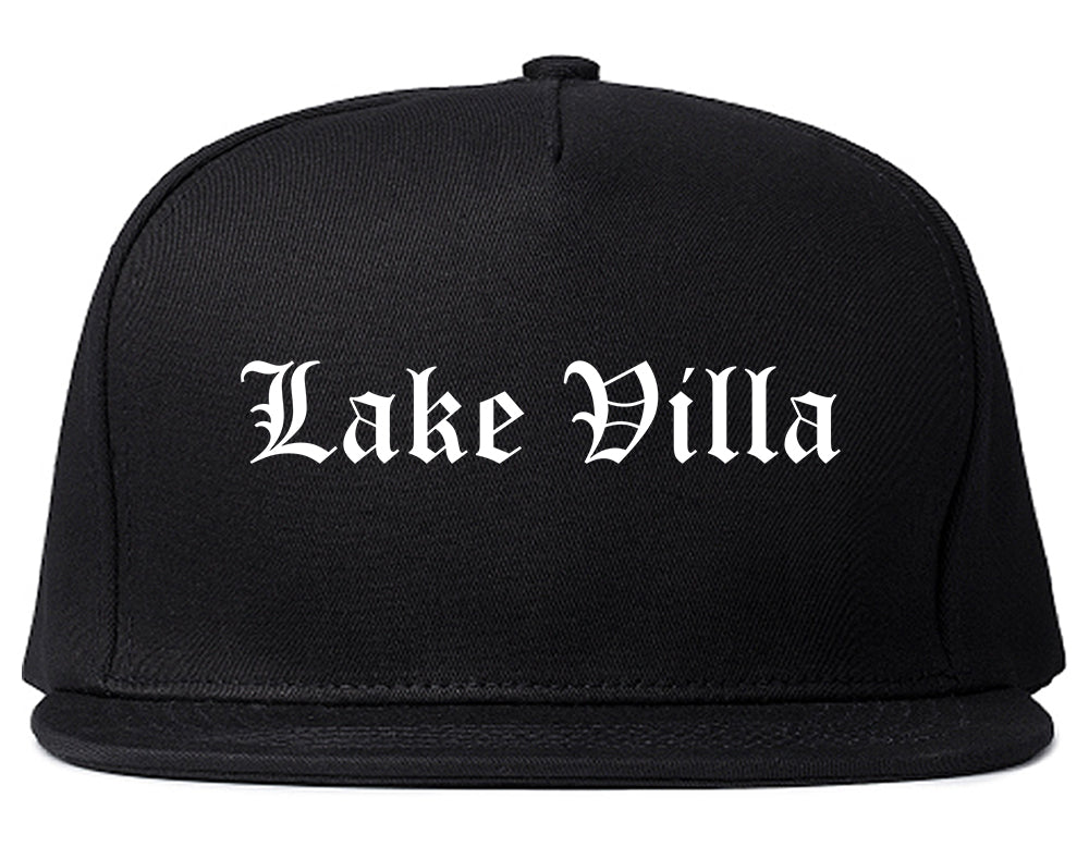 Lake Villa Illinois IL Old English Mens Snapback Hat Black