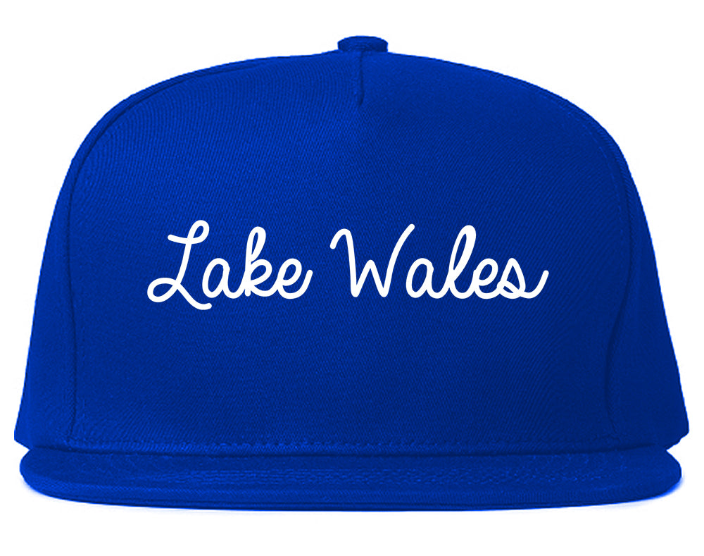 Lake Wales Florida FL Script Mens Snapback Hat Royal Blue