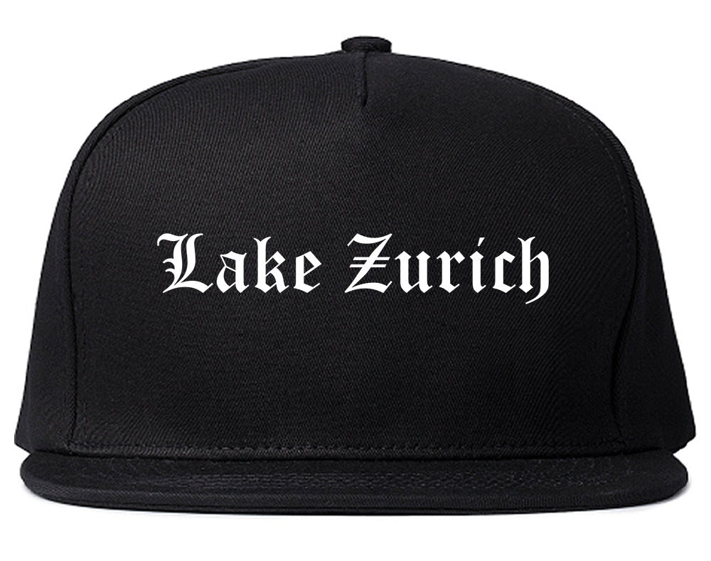 Lake Zurich Illinois IL Old English Mens Snapback Hat Black