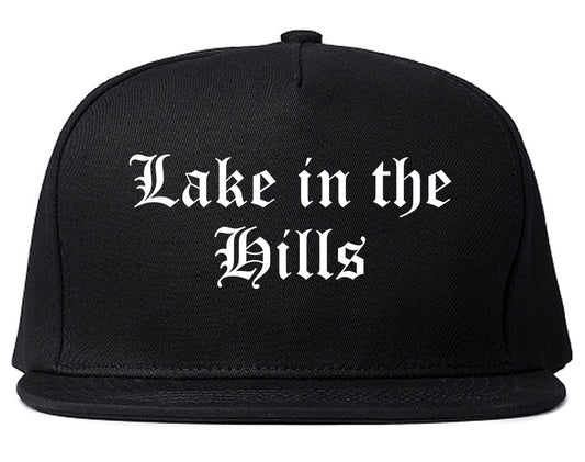 Lake in the Hills Illinois IL Old English Mens Snapback Hat Black