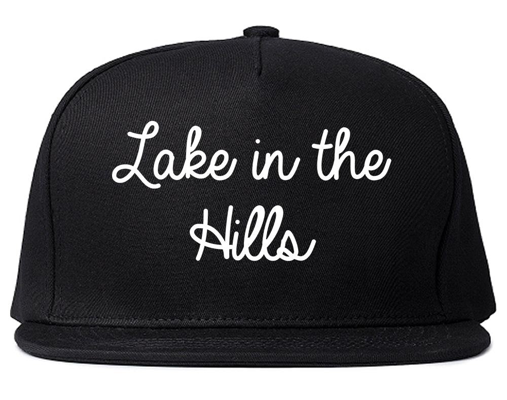 Lake in the Hills Illinois IL Script Mens Snapback Hat Black