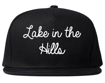 Lake in the Hills Illinois IL Script Mens Snapback Hat Black