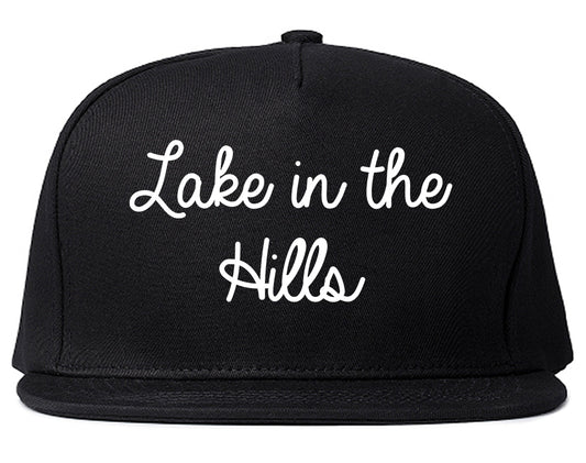 Lake in the Hills Illinois IL Script Mens Snapback Hat Black
