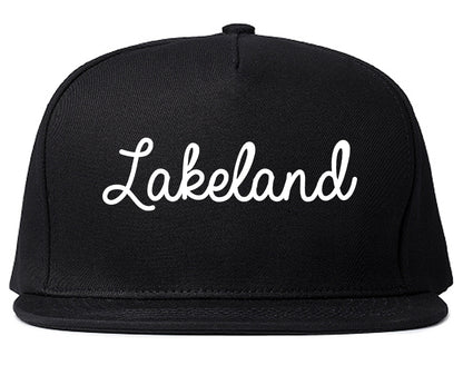 Lakeland Florida FL Script Mens Snapback Hat Black
