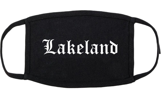 Lakeland Tennessee TN Old English Cotton Face Mask Black