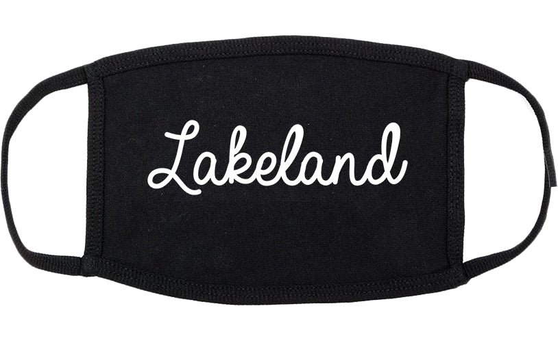 Lakeland Tennessee TN Script Cotton Face Mask Black