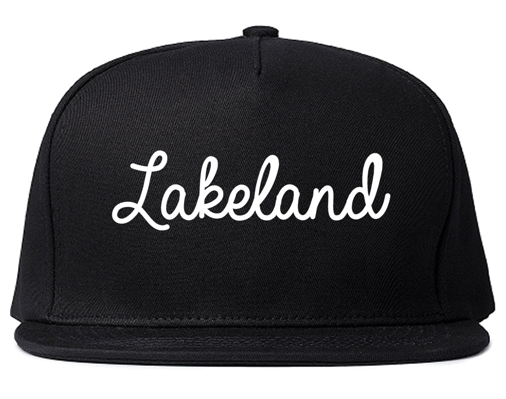 Lakeland Tennessee TN Script Mens Snapback Hat Black