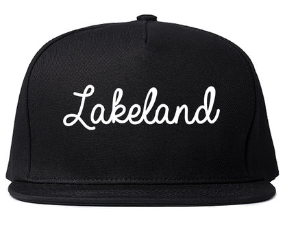 Lakeland Tennessee TN Script Mens Snapback Hat Black