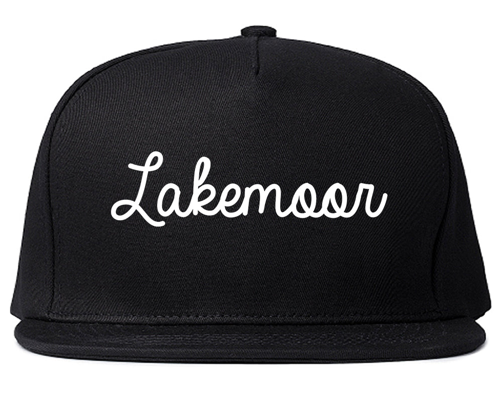 Lakemoor Illinois IL Script Mens Snapback Hat Black