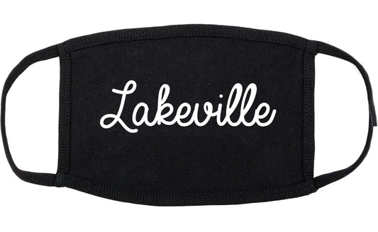 Lakeville Minnesota MN Script Cotton Face Mask Black
