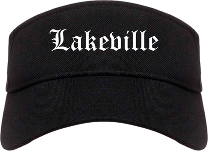 Lakeville Minnesota MN Old English Mens Visor Cap Hat Black