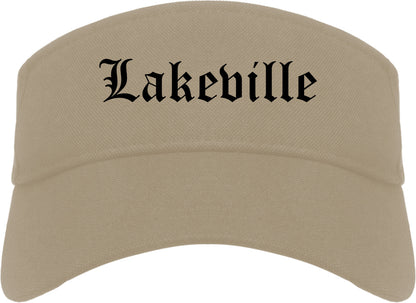 Lakeville Minnesota MN Old English Mens Visor Cap Hat Khaki