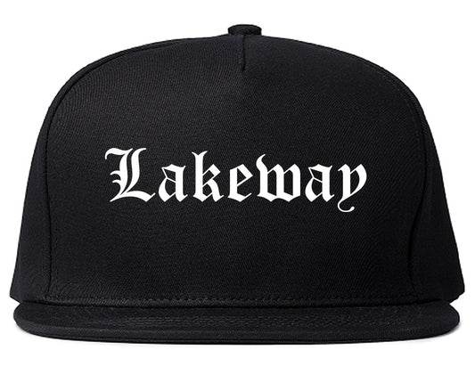 Lakeway Texas TX Old English Mens Snapback Hat Black