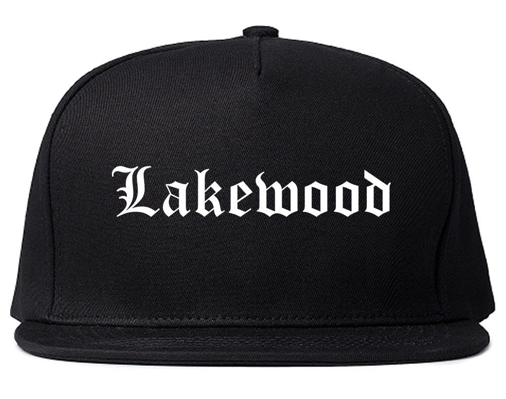 Lakewood California CA Old English Mens Snapback Hat Black