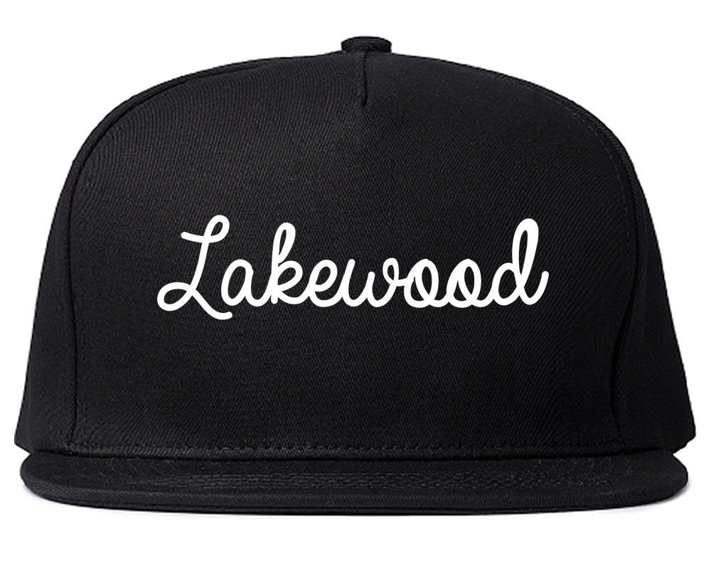 Lakewood Ohio OH Script Mens Snapback Hat Black
