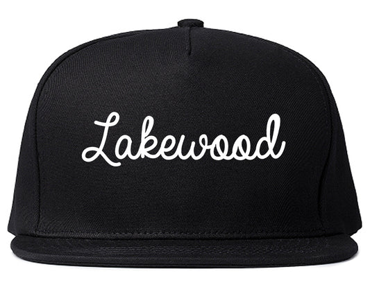 Lakewood Ohio OH Script Mens Snapback Hat Black