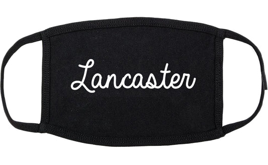 Lancaster California CA Script Cotton Face Mask Black