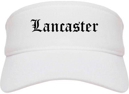 Lancaster Kentucky KY Old English Mens Visor Cap Hat White