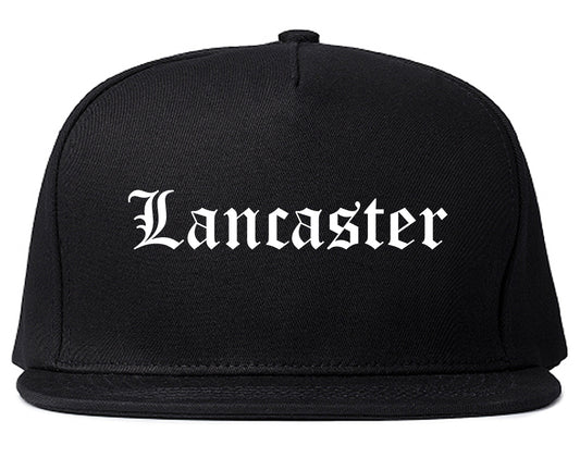 Lancaster New York NY Old English Mens Snapback Hat Black