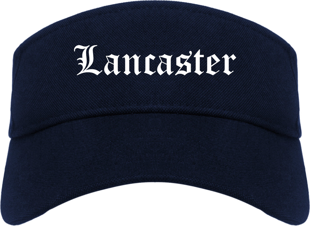 Lancaster Pennsylvania PA Old English Mens Visor Cap Hat Navy Blue