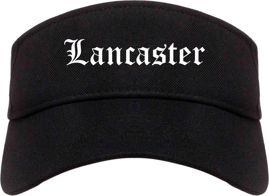 Lancaster South Carolina SC Old English Mens Visor Cap Hat Black