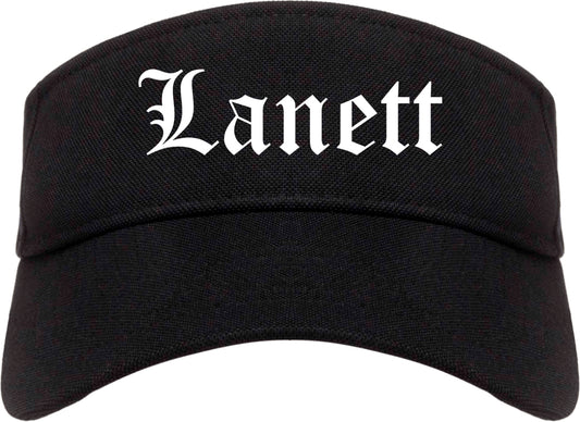 Lanett Alabama AL Old English Mens Visor Cap Hat Black