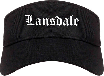 Lansdale Pennsylvania PA Old English Mens Visor Cap Hat Black