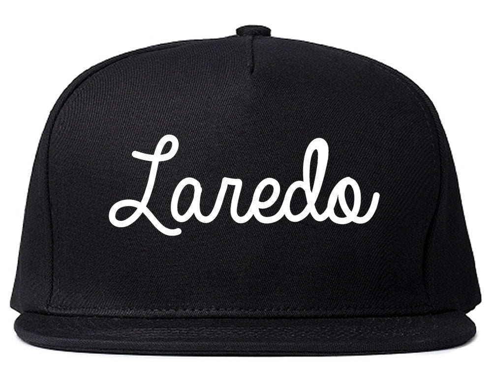 Laredo Texas TX Script Mens Snapback Hat Black