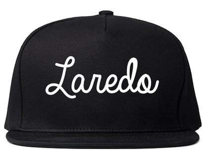Laredo Texas TX Script Mens Snapback Hat Black