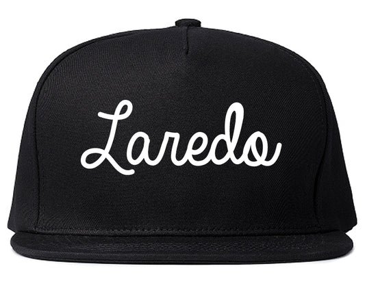 Laredo Texas TX Script Mens Snapback Hat Black