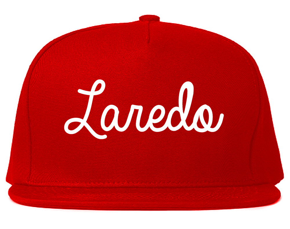 Laredo Texas TX Script Mens Snapback Hat Red