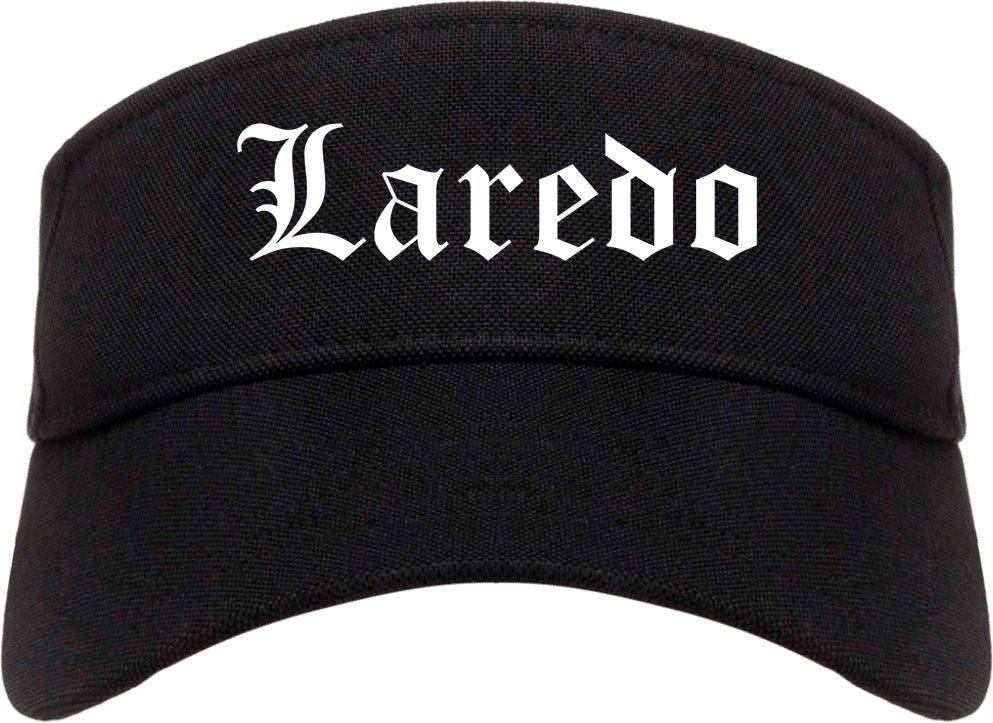 Laredo Texas TX Old English Mens Visor Cap Hat Black