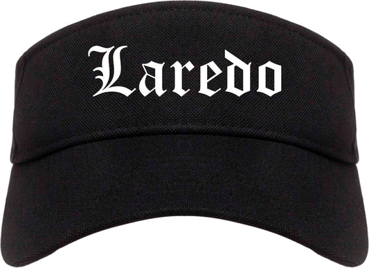 Laredo Texas TX Old English Mens Visor Cap Hat Black