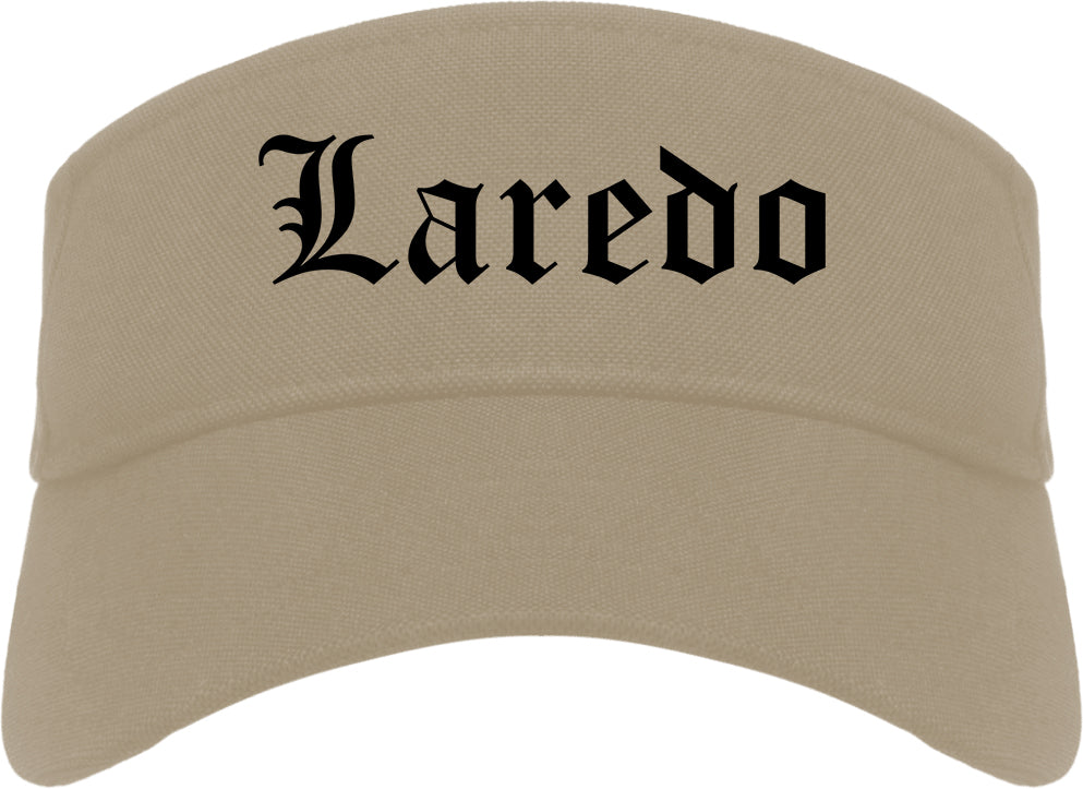 Laredo Texas TX Old English Mens Visor Cap Hat Khaki