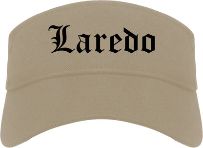 Laredo Texas TX Old English Mens Visor Cap Hat Khaki