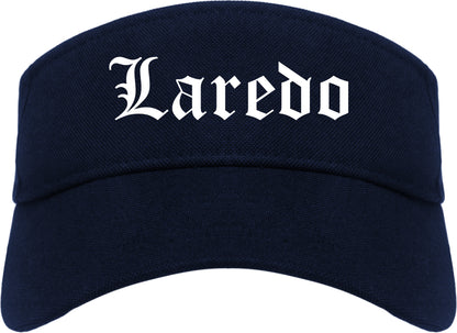 Laredo Texas TX Old English Mens Visor Cap Hat Navy Blue